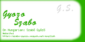 gyozo szabo business card